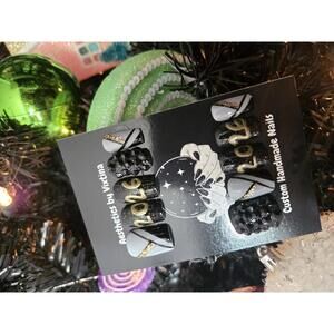 New years square nails custom made